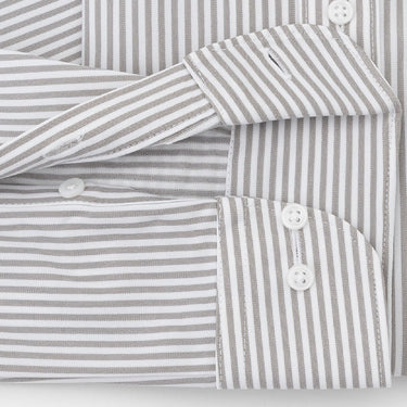 Super Non-iron Stretch Button-down Stripe Shirt - Beige_10