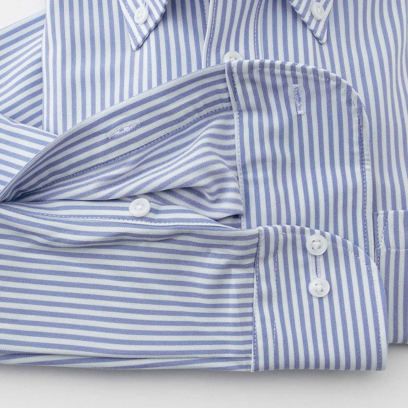 Super Non-iron Stretch Button-down Stripe Shirt - Blue_10