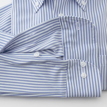 Super Non-iron Stretch Button-down Stripe Shirt - Blue_10