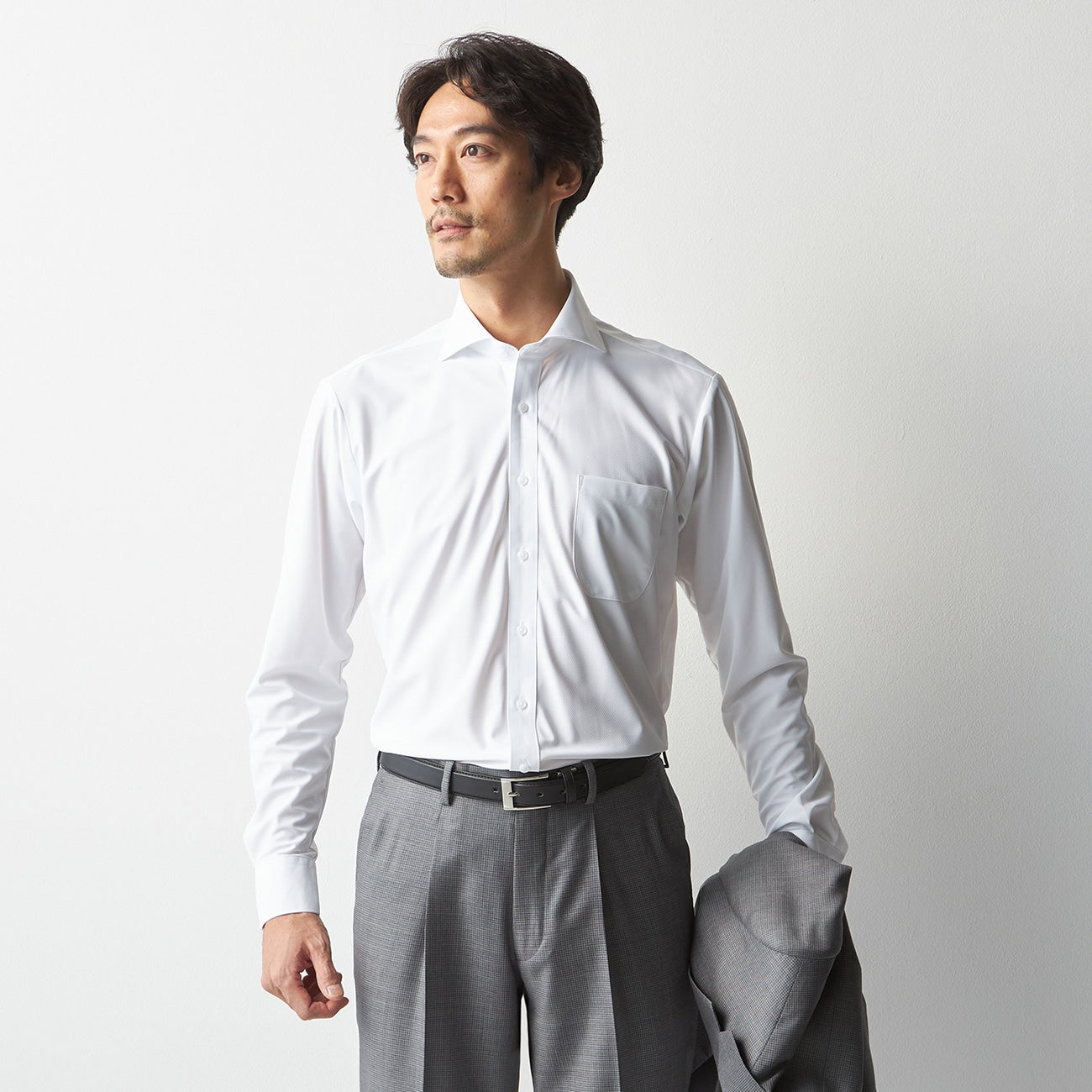 Super Non-iron Stretch Cutaway Shirt - White_07