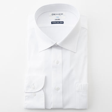 Super Non-iron Stretch Spread Collar Shirt - White_11