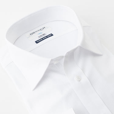 Super Non-iron Stretch Spread Collar Shirt - White_12