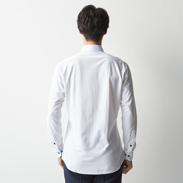 Super Non-iron Stretch Spread Collar Shirt - White_12