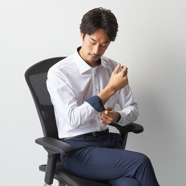Super Non-iron Stretch Spread Collar Shirt - White_09