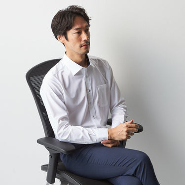 Super Non-iron Stretch Spread Collar Shirt - White_10