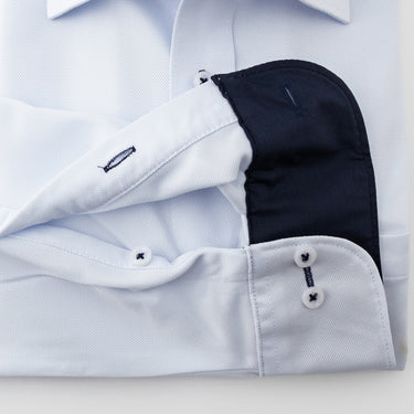 Super Non-iron Stretch Spread Collar Shirt - Blue_12