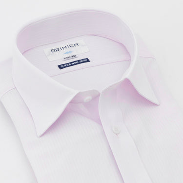 Super Non-iron Stretch Spread Collar Stripe Shirt - Pink_10