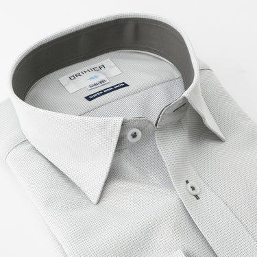 Super Non-iron Stretch Spread Collar Shirt - Gray_10