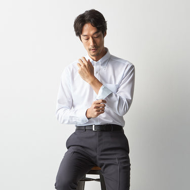 Super Non-iron Stretch Button-down Shirt - Blue_09