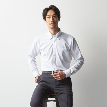 Super Non-iron Stretch Button-down Shirt - Blue_10