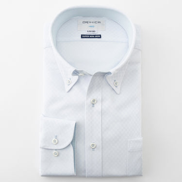 Super Non-iron Stretch Button-down Shirt - Blue_13