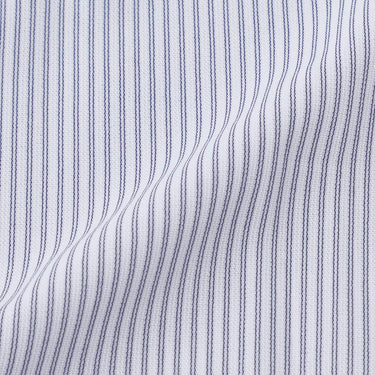 Super Non-iron Stretch Spread Collar Stripe Shirt - Navy_12