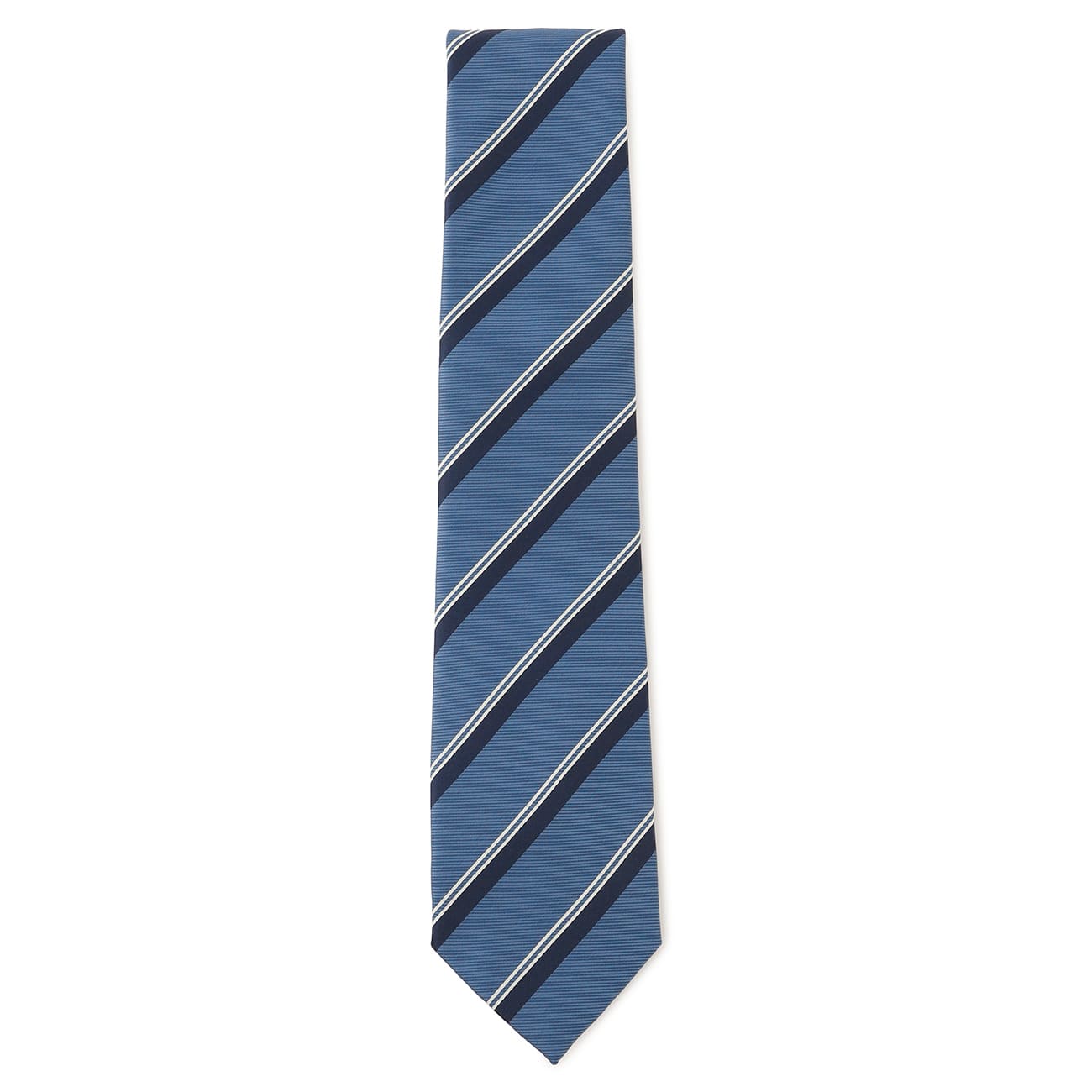 Non-iron Washable Stripe Tie - Navy_04