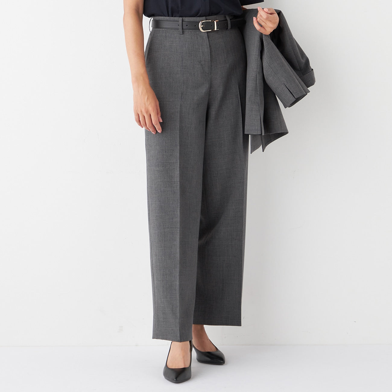 THE THIRD SUITS Wide Pants - Medium Gray_10