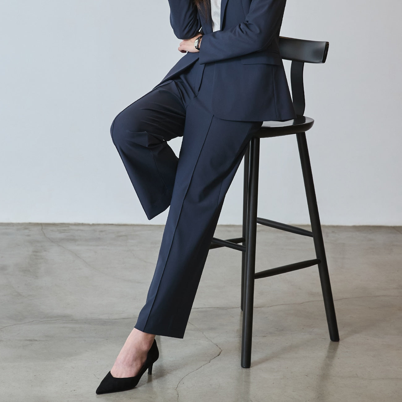 THE THIRD SUITS BIZSPO 寬鬆褲 -深藍