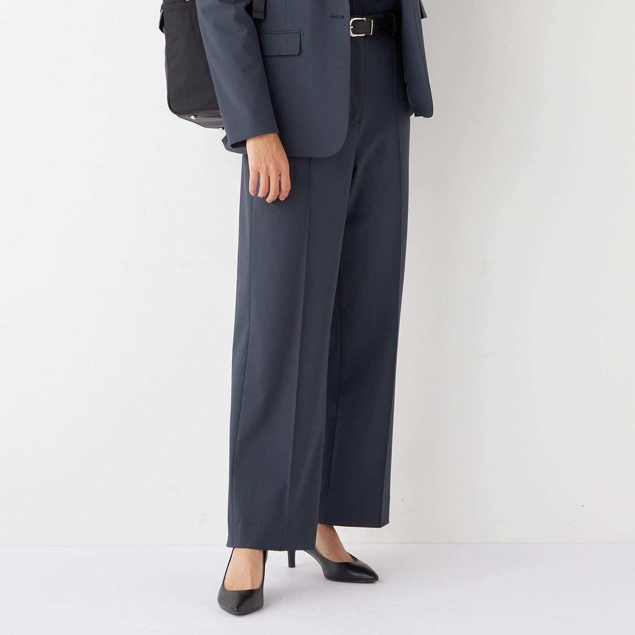 THE THIRD SUITS BIZSPO 寬鬆褲 -深藍