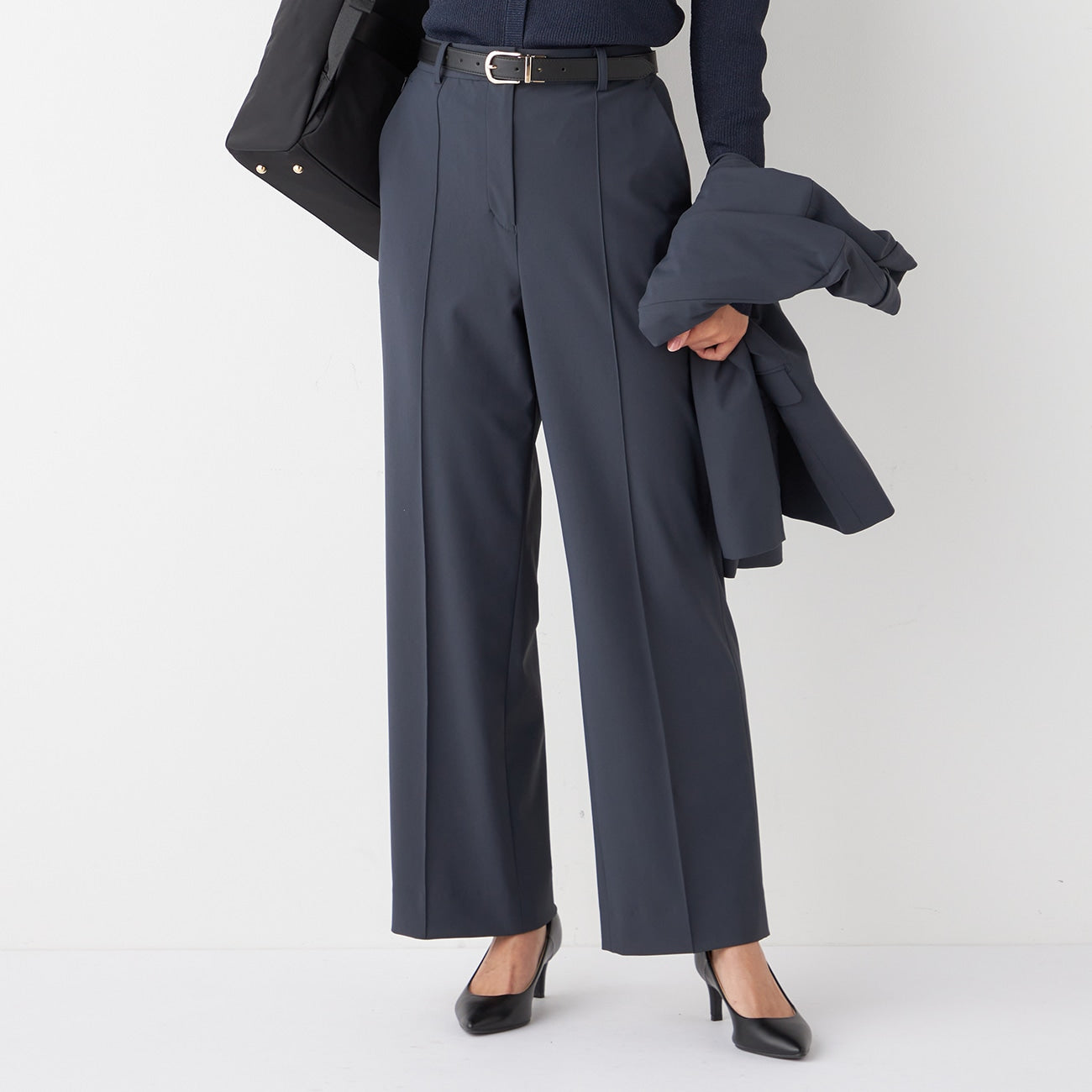 THE THIRD SUITS BIZSPO 寬鬆褲 -深藍