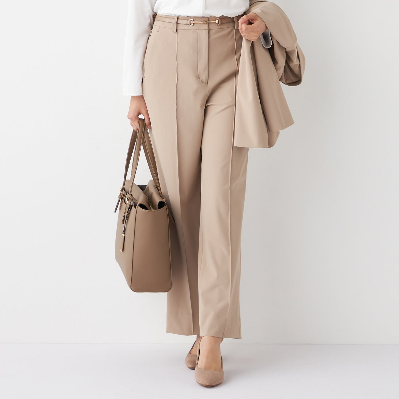 THE THIRD SUITS BIZSPO 寬鬆褲 - 米色_28