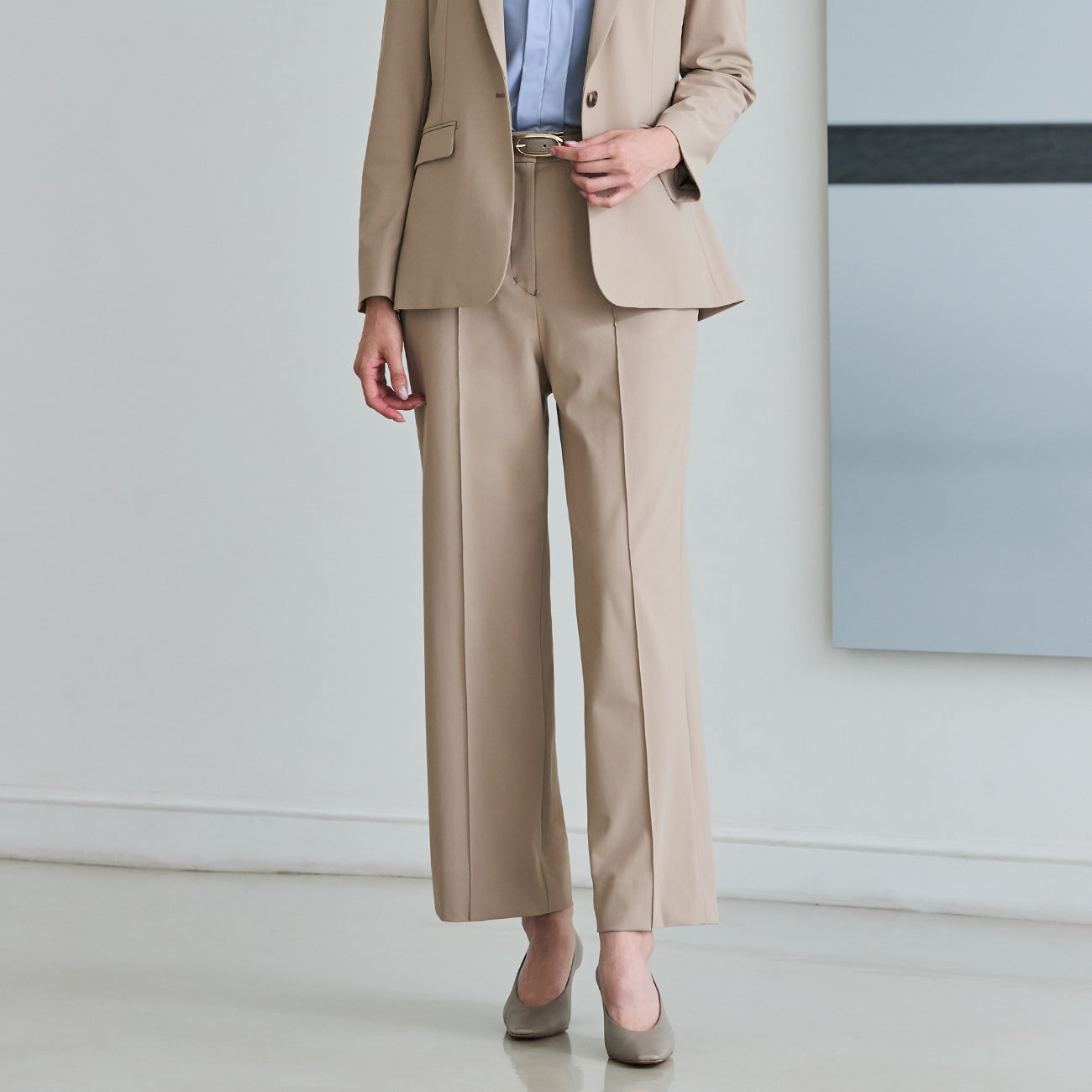 THE THIRD SUITS BIZSPO 寬鬆褲 - 米色_21