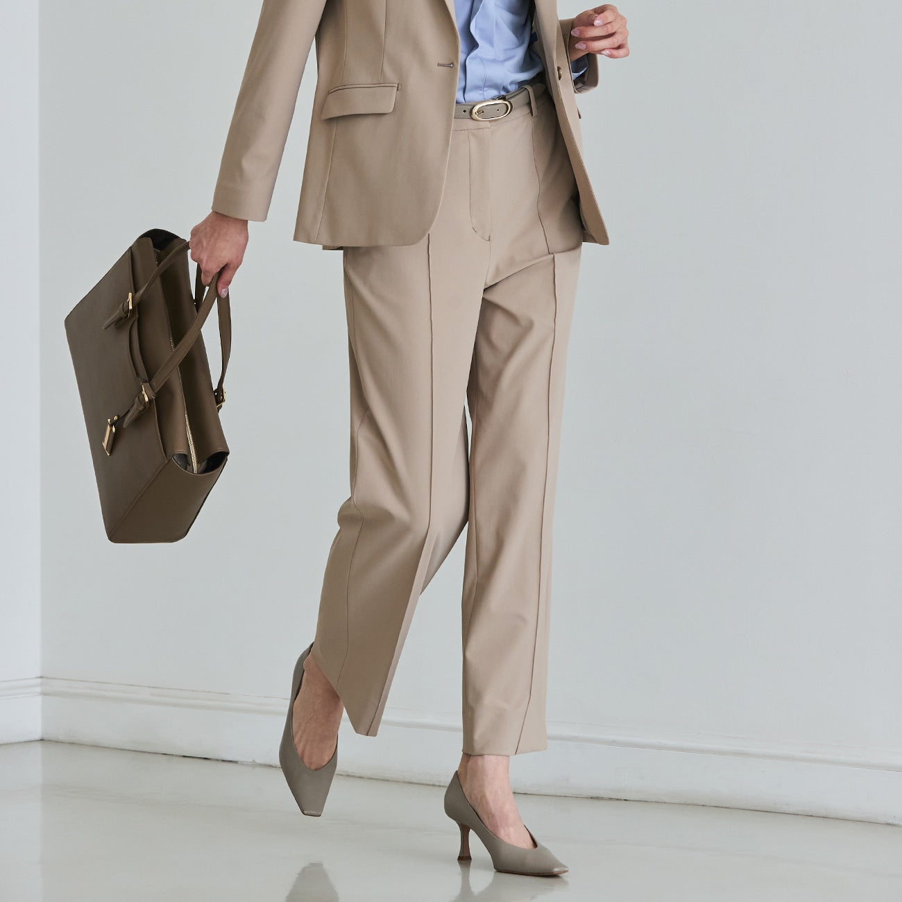 THE THIRD SUITS BIZSPO 寬鬆褲 - 米色_22