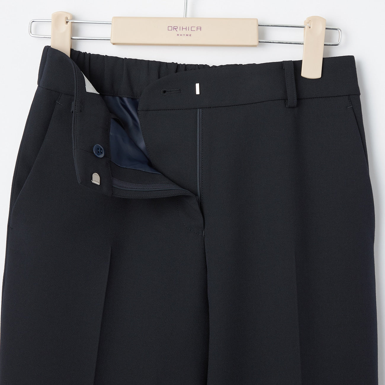 THE THIRD SUITS 双层编织窄脚裤 -深蓝