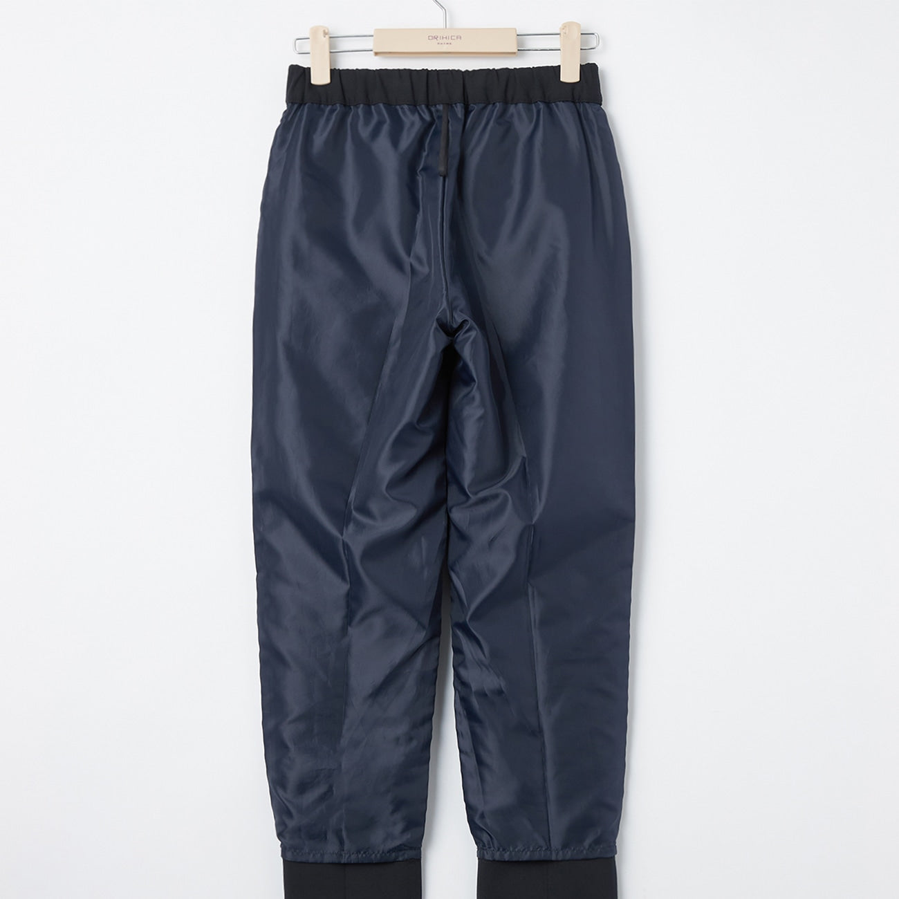 THE THIRD SUITS 双层编织褶皱长裤 -深蓝