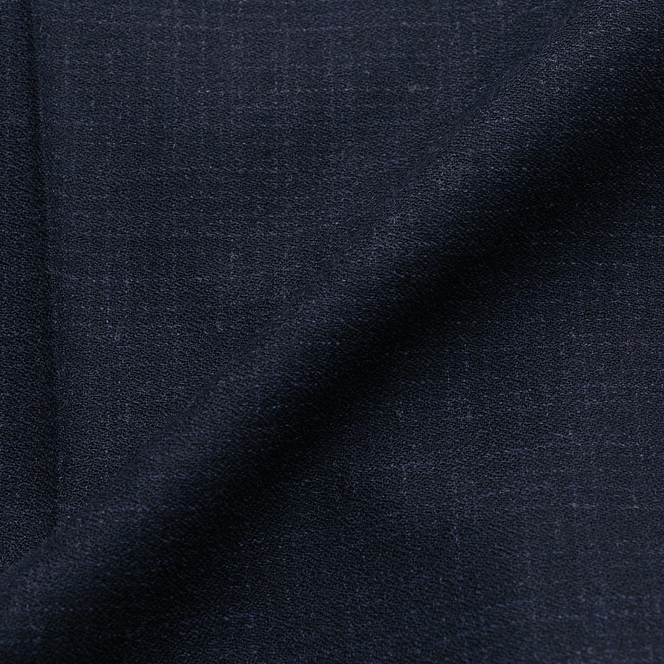 可机洗弹力羊毛磨毛格纹锥形裤 -深蓝