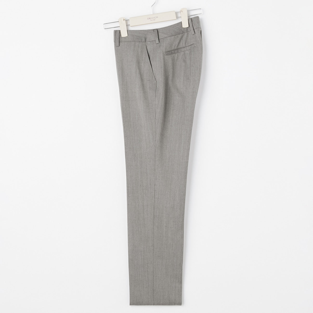 可机洗弹力羊毛磨毛鱼骨纹 锥形裤 - 米色_28