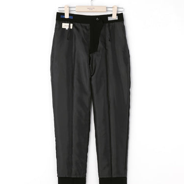 THE THIRD SUITS Double Cloth Cropped Pants - Black_26