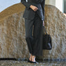 LUXE Line REDA Stripe Wide Pants - Medium Gray_14