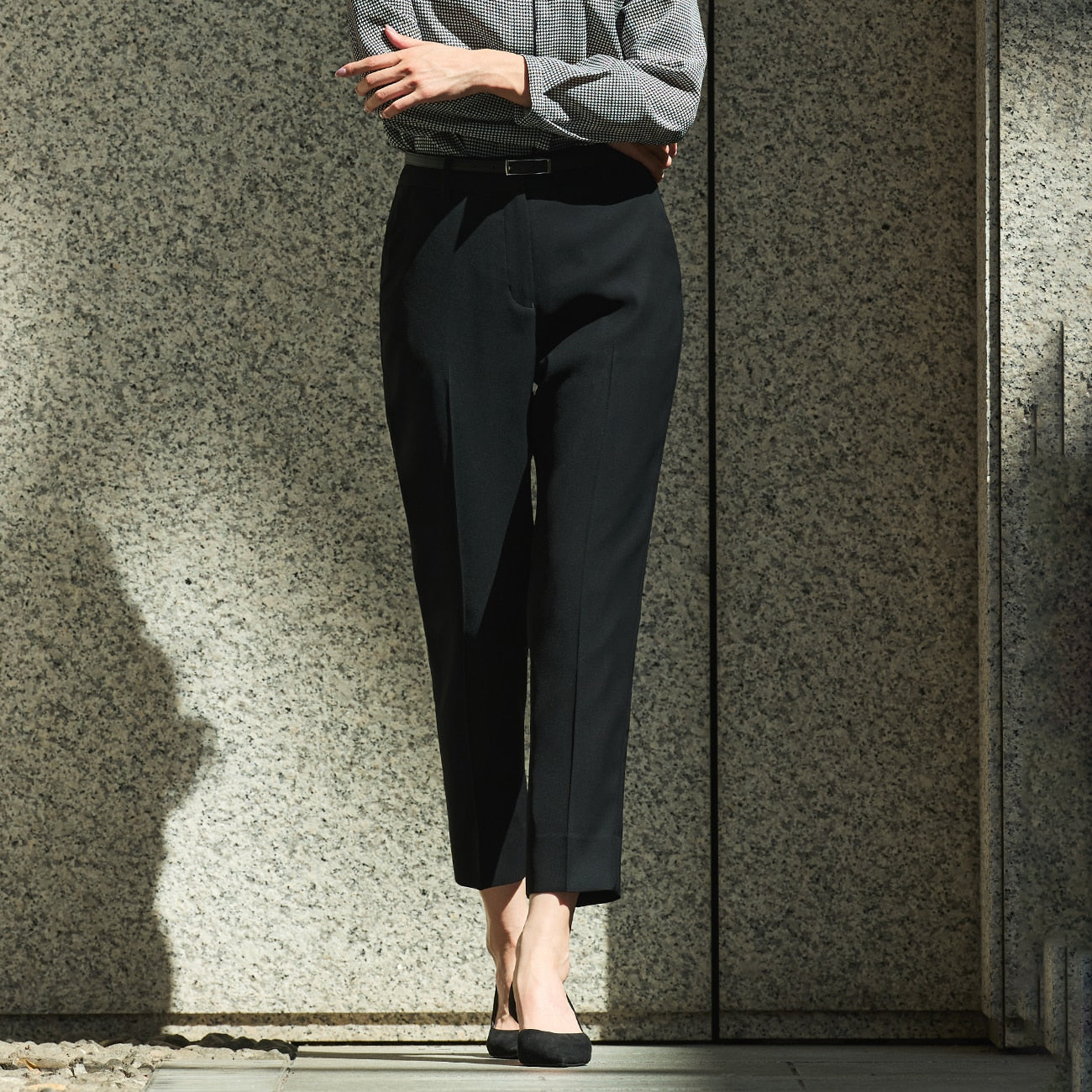 THE THIRD SUITS Cropped Pants - Black_17