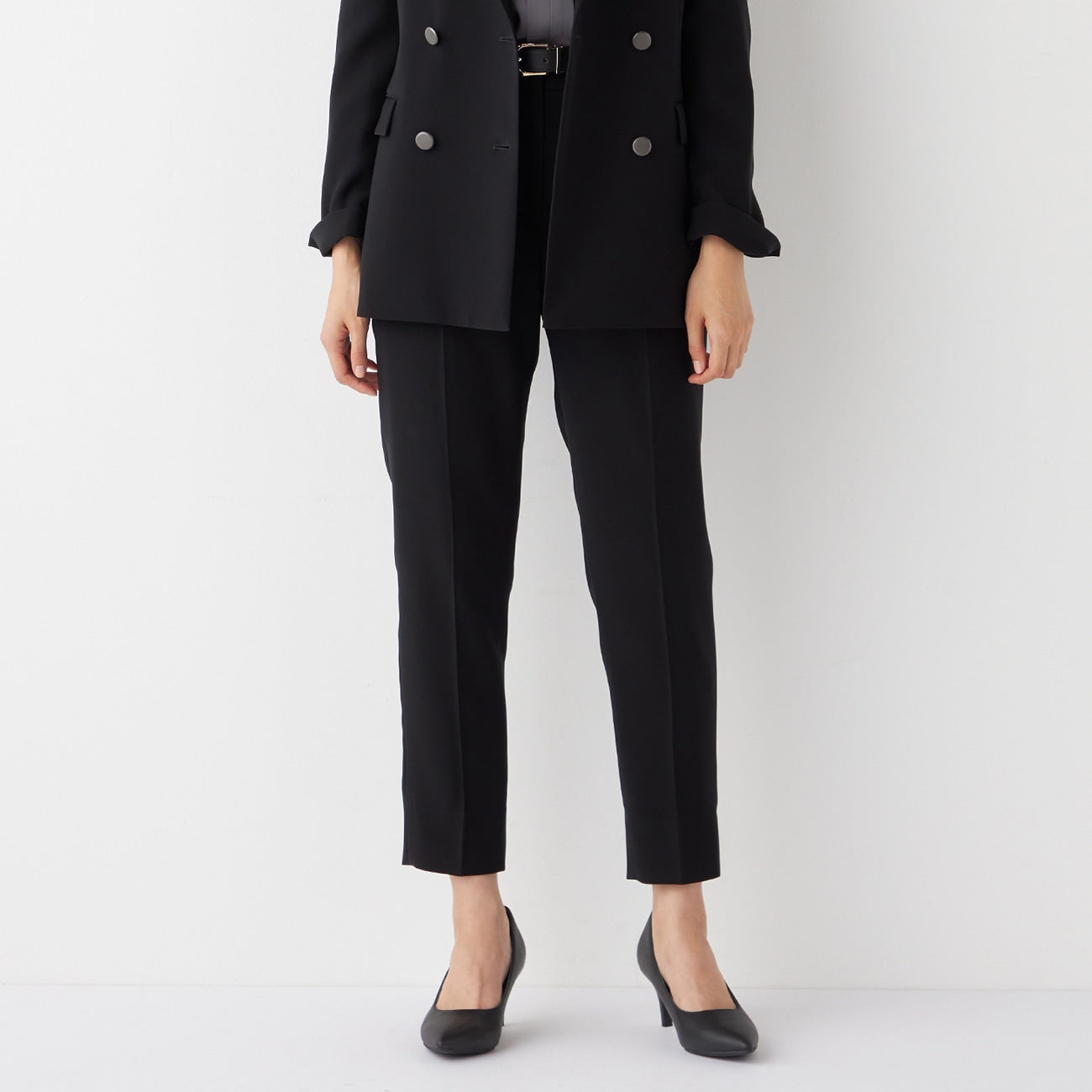 THE THIRD SUITS Cropped Pants - Black_18