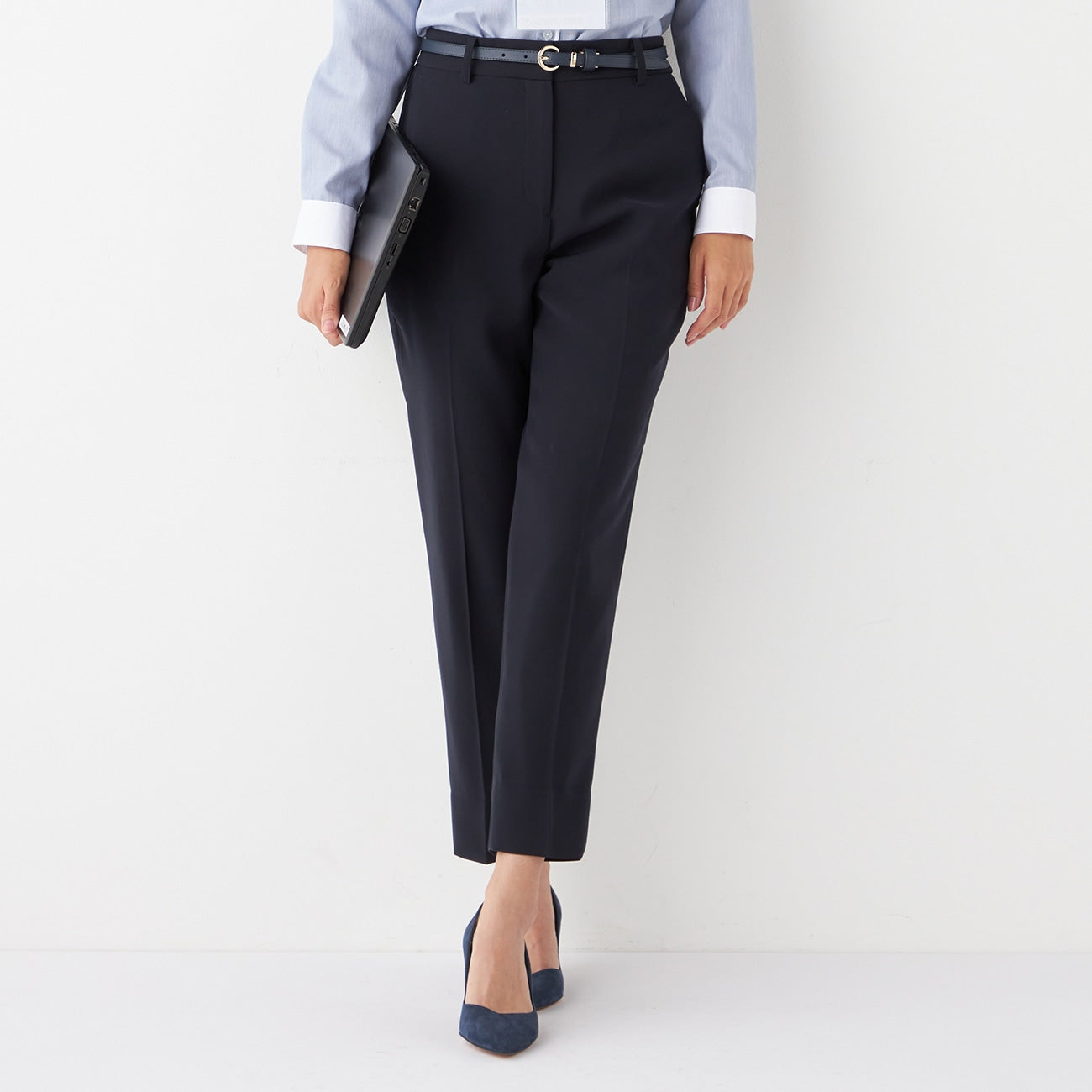 THE THIRD SUITS Cropped Pants - Navy_16
