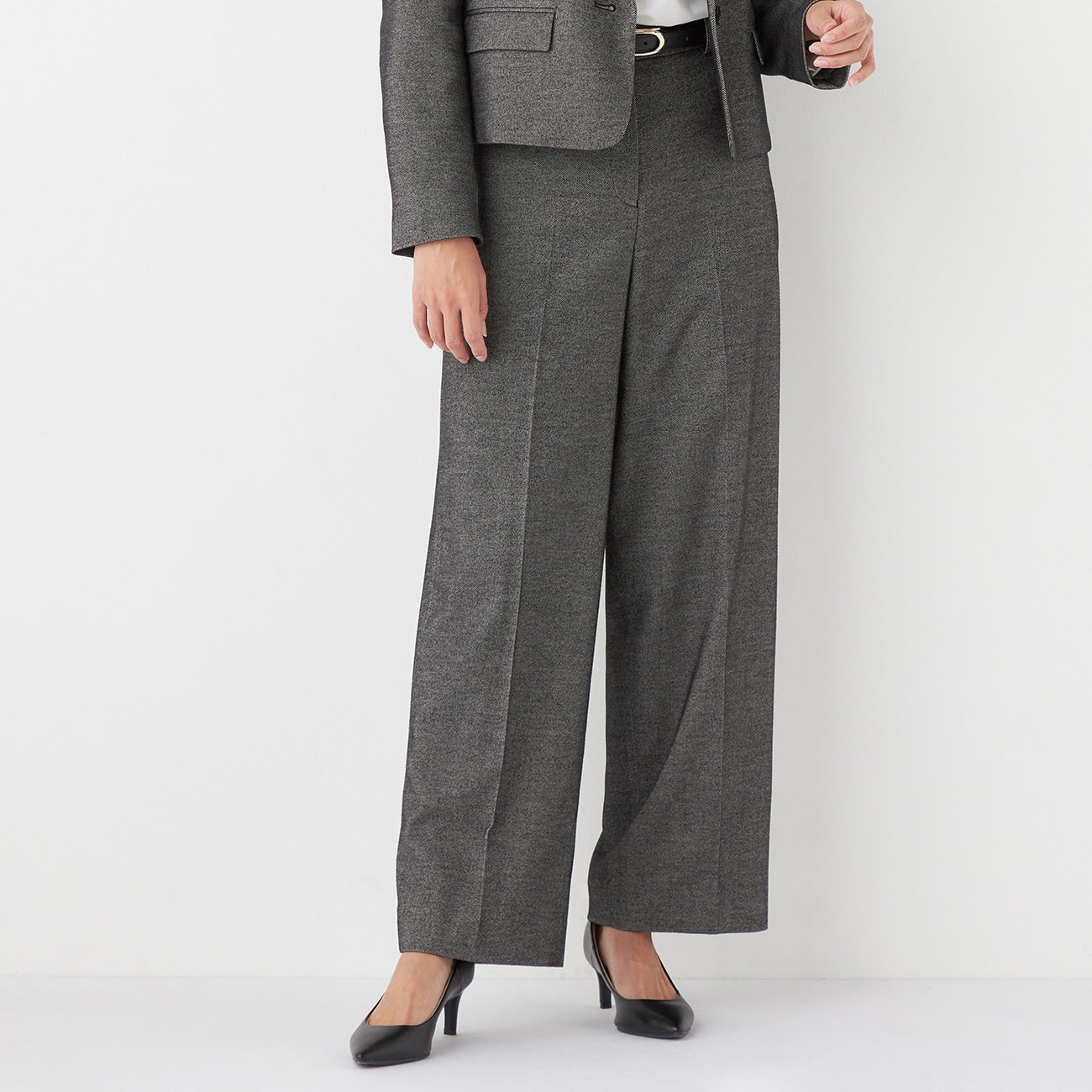 THE THIRD SUITS Twill Wide Pants - Beige_17