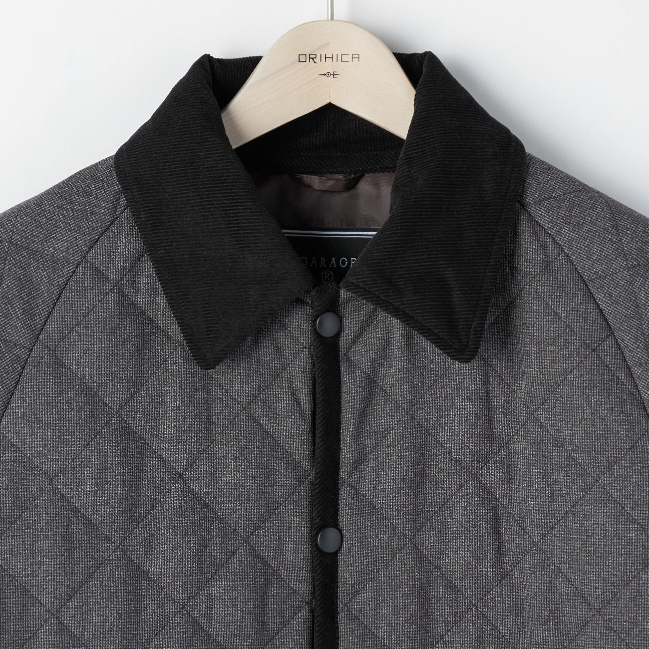 商务休闲类羊毛绗缝大衣 -灰