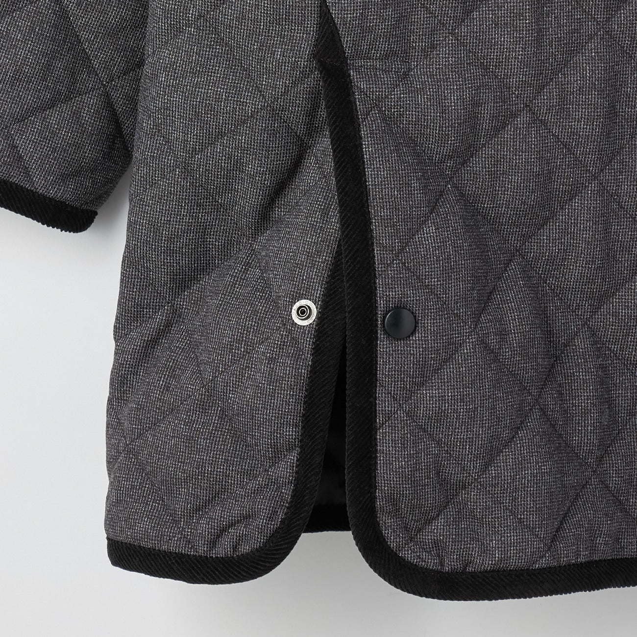 商务休闲类羊毛绗缝大衣 -灰