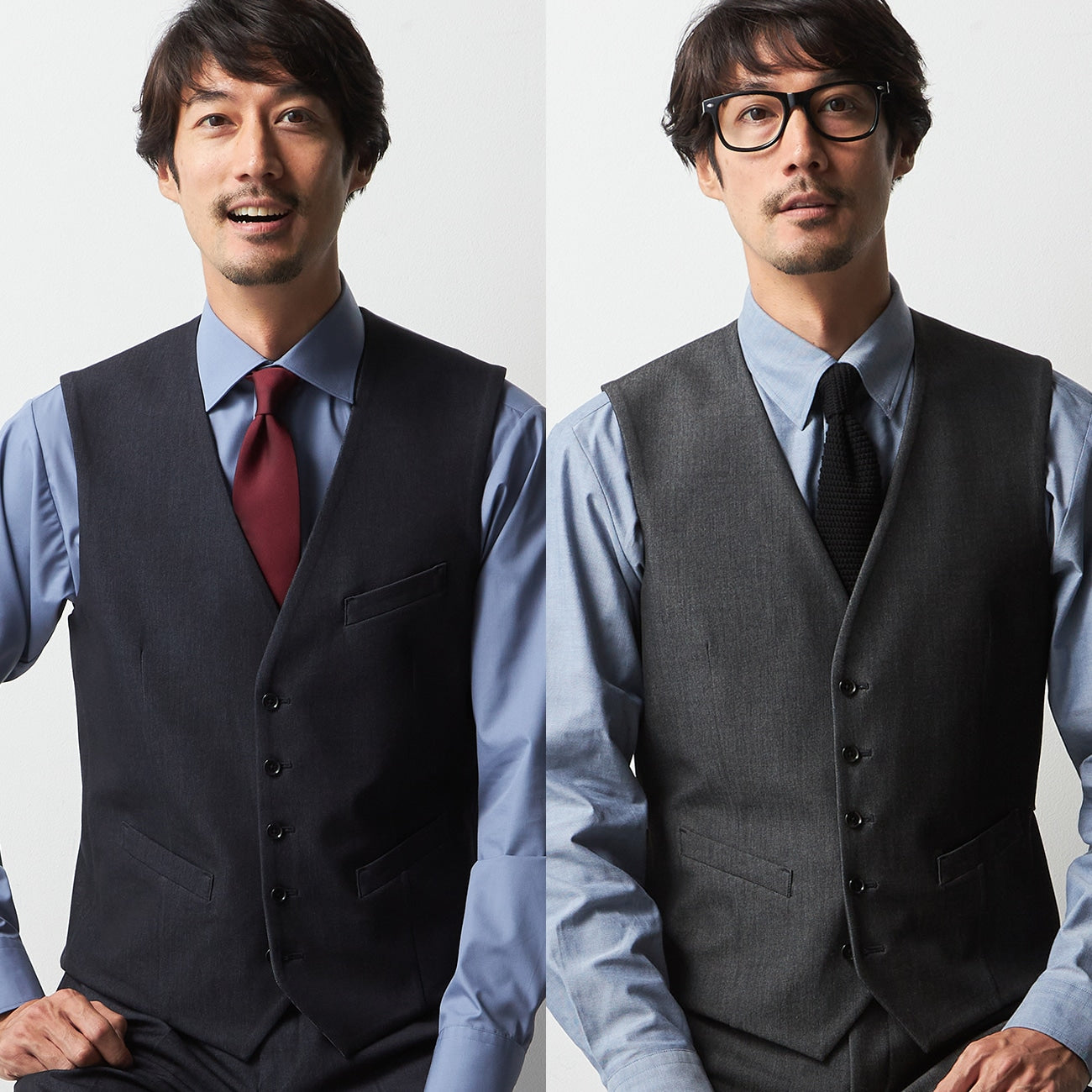 Denim-Like Reversible Vest - Navy_16