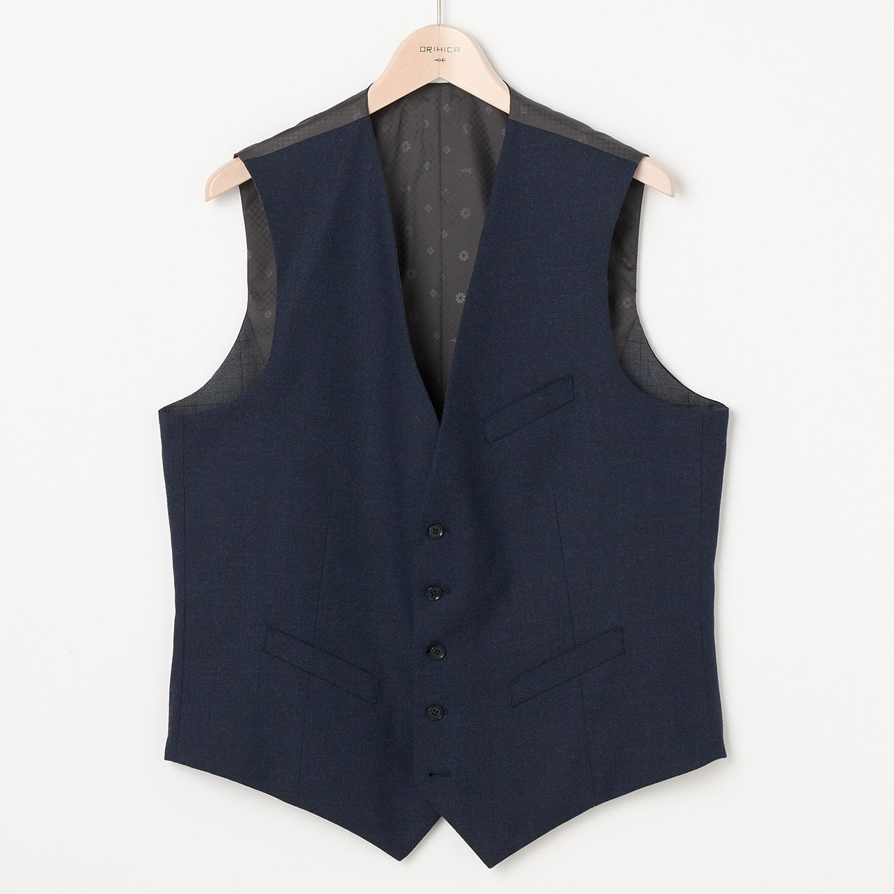 双面纯色背心 -深蓝