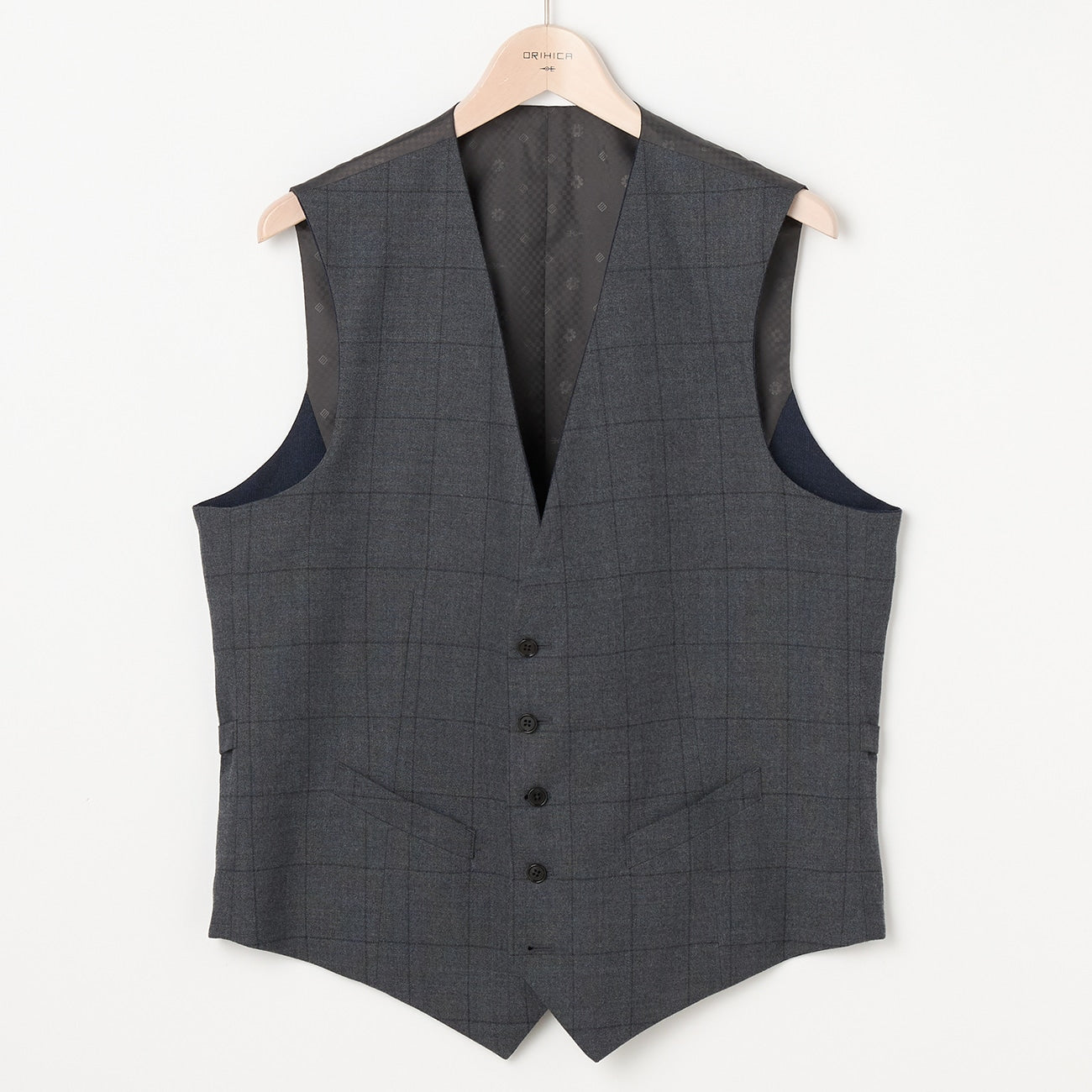 双面纯色背心 -深蓝