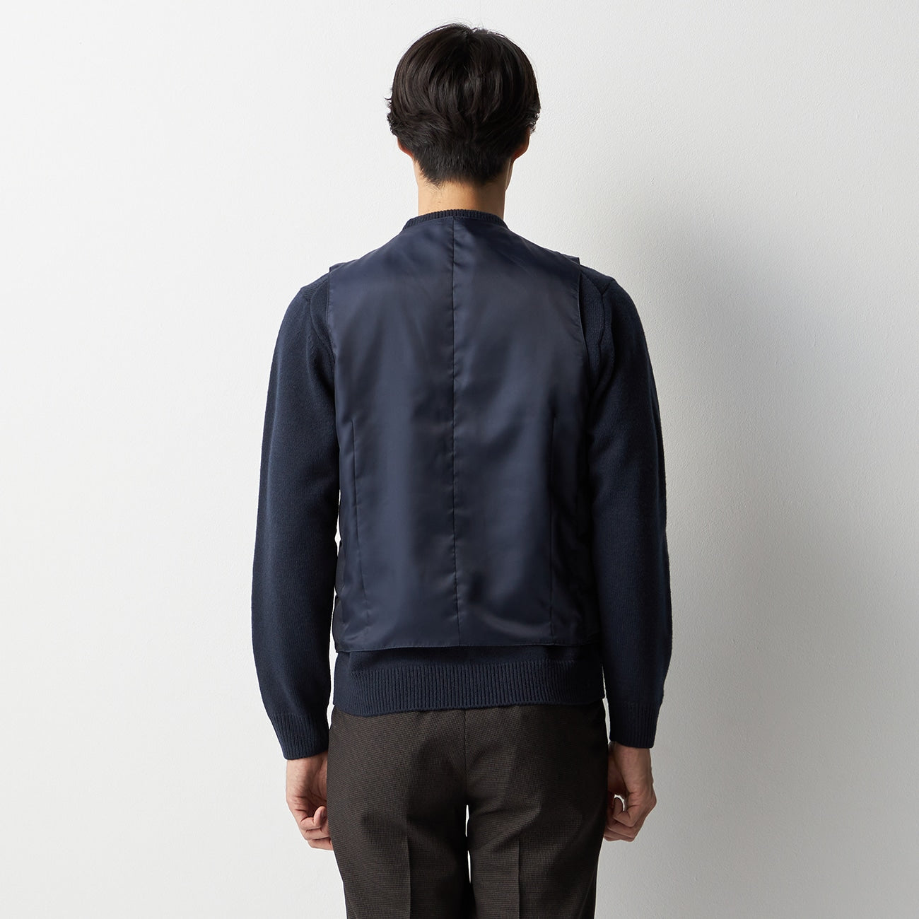 Wool-Like Down Vest - Navy_17