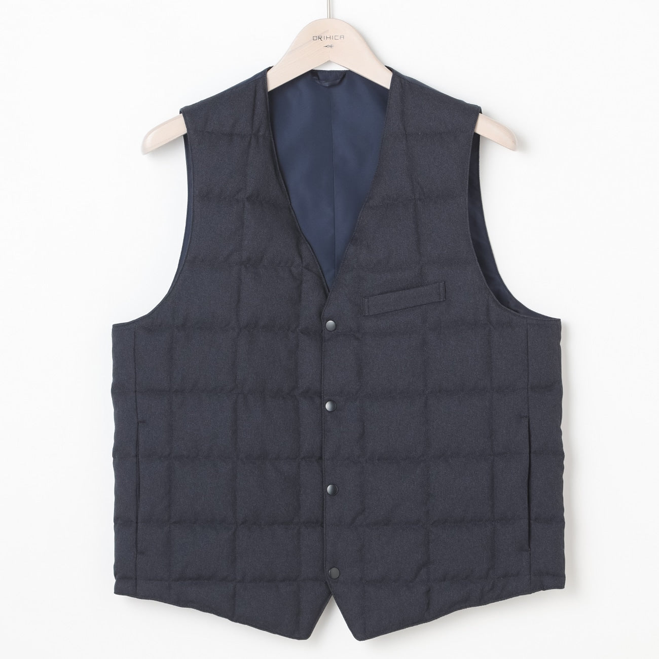Wool-Like Down Vest - Navy_18