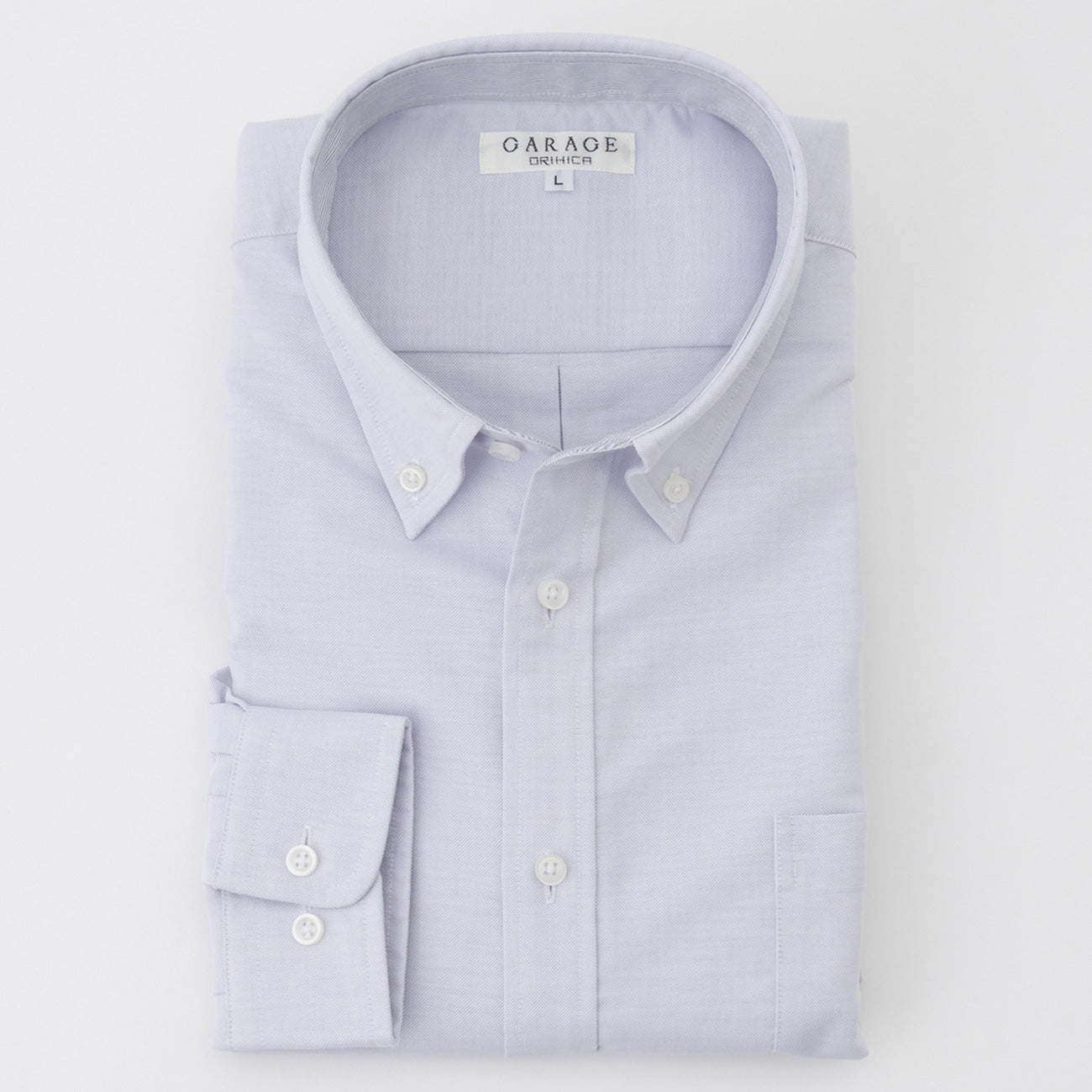 Oxford Button-down Shirt - Light Gray_13