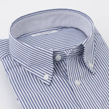 Oxford Stripe Button-down Shirt - Navy_13