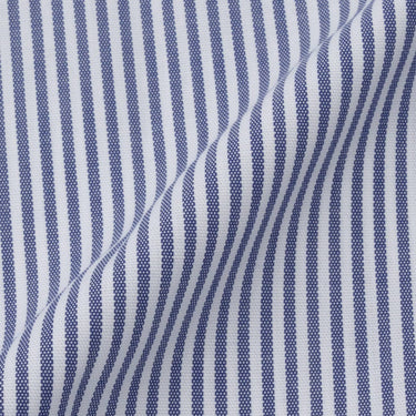 Oxford Stripe Button-down Shirt - Navy_15