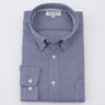 Diamond-pattern Snap-down Shirt - Navy_18