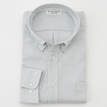 Oxford Stripe Snap-down Shirt - Mint_18