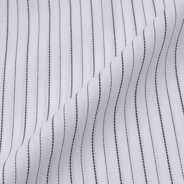 Stripe Band Collar Shirt - White_15