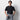 Business Casual Seersucker Band Collar Short Sleeve Shirt - Black_08
