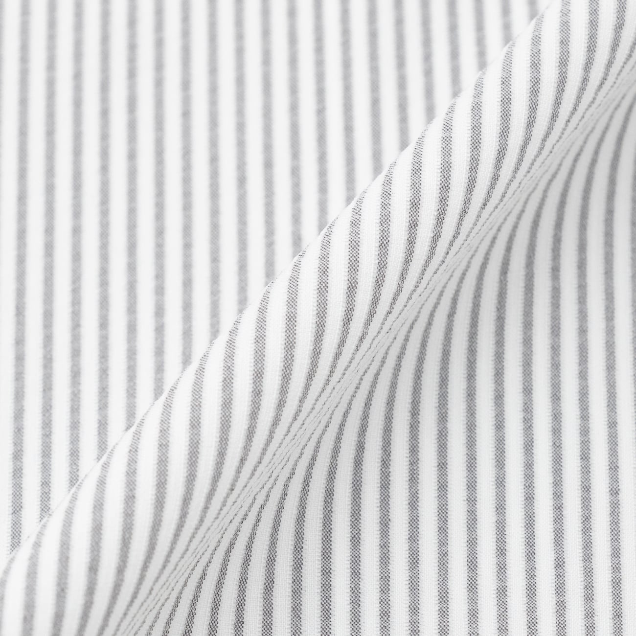 Business Casual Seersucker Band Collar Short Sleeve Stripe Shirt - Gray_10