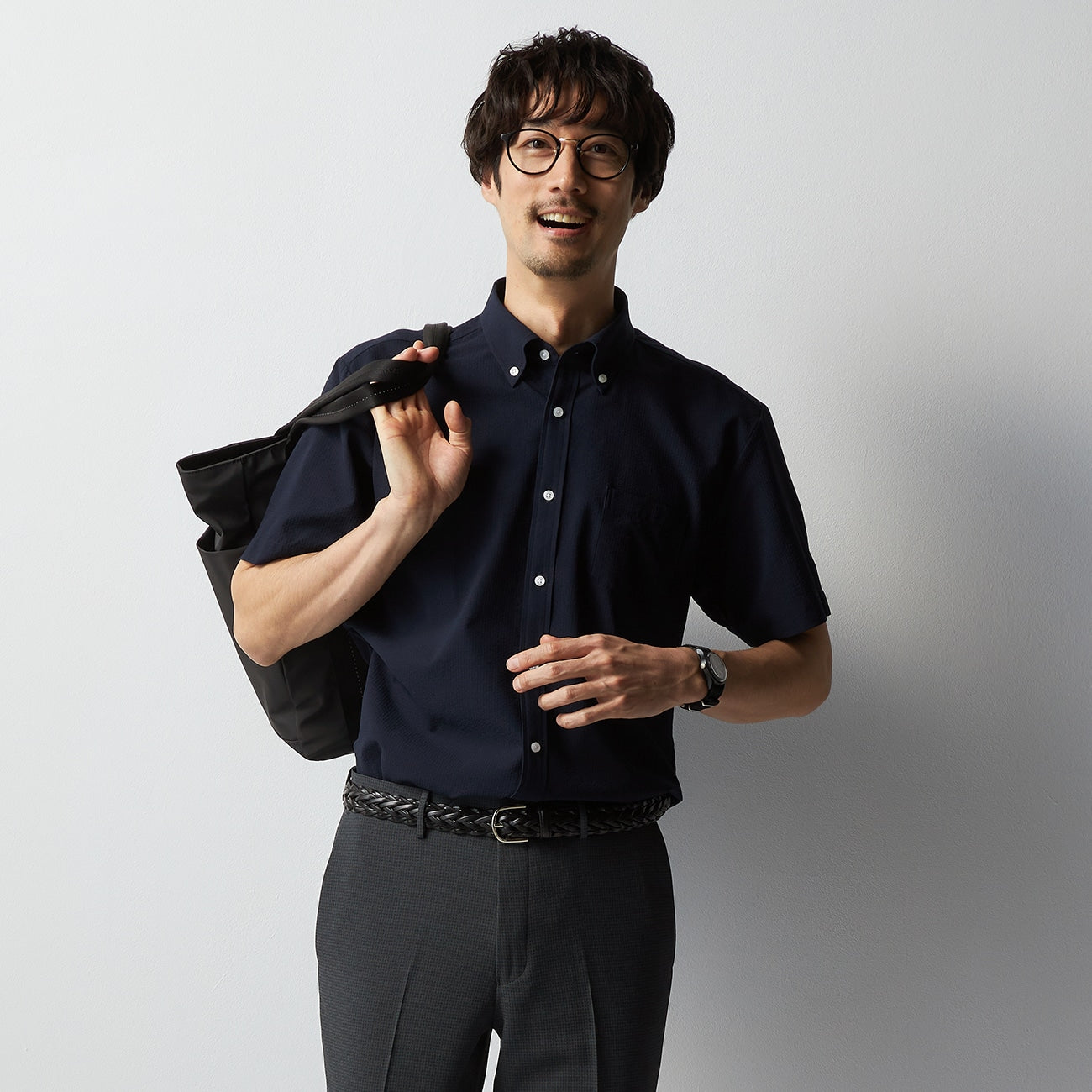 business casual black dress shirt Mens Short Sleeve Black Dress Shirts